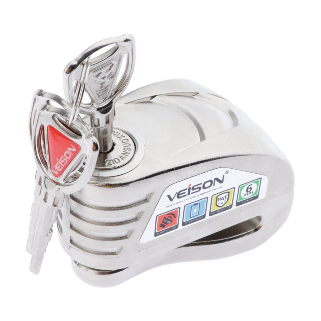 Motorcycle Waterproof Alarm Lock Aluminum Anti theft Wheel Disc Brake Alarm Lock 130db Motorcycle Bike Metal Disc Lock