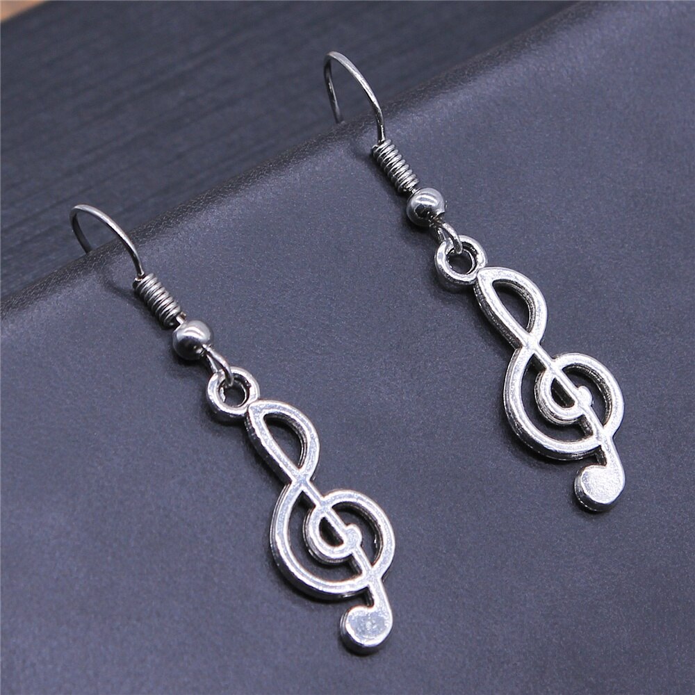 Musical Jewelry Earrings Musical Note Microphone Drum Guitar Violin Shaped Dangle Earrings For Girls Women: E1-B10769