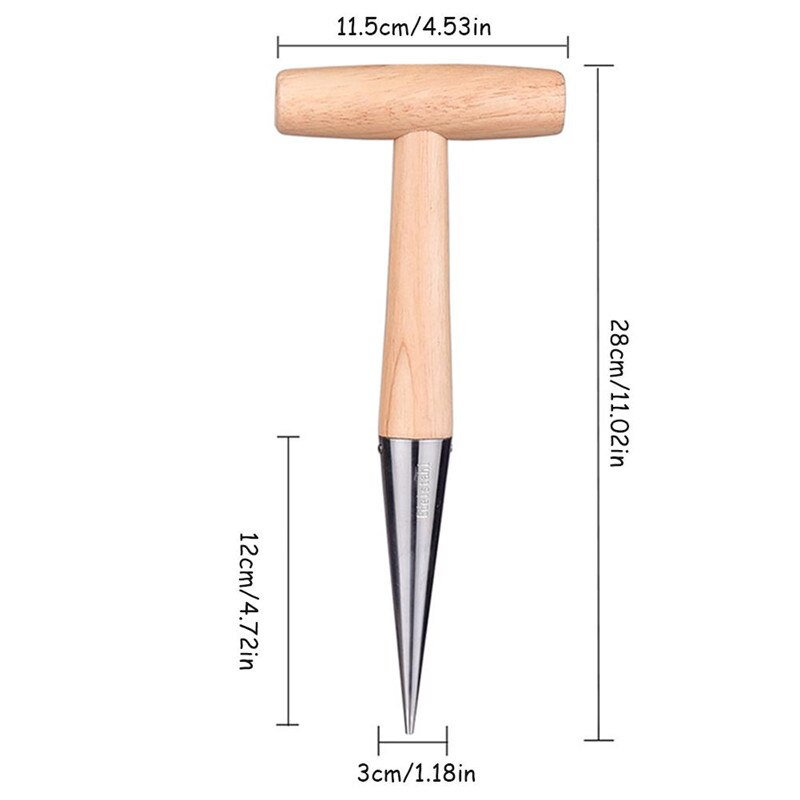 1pc Gardening Punching Hole Puncher and Fertilizing Seeder Gardening Hole Puncher Tool for Home Planting Soil Punching