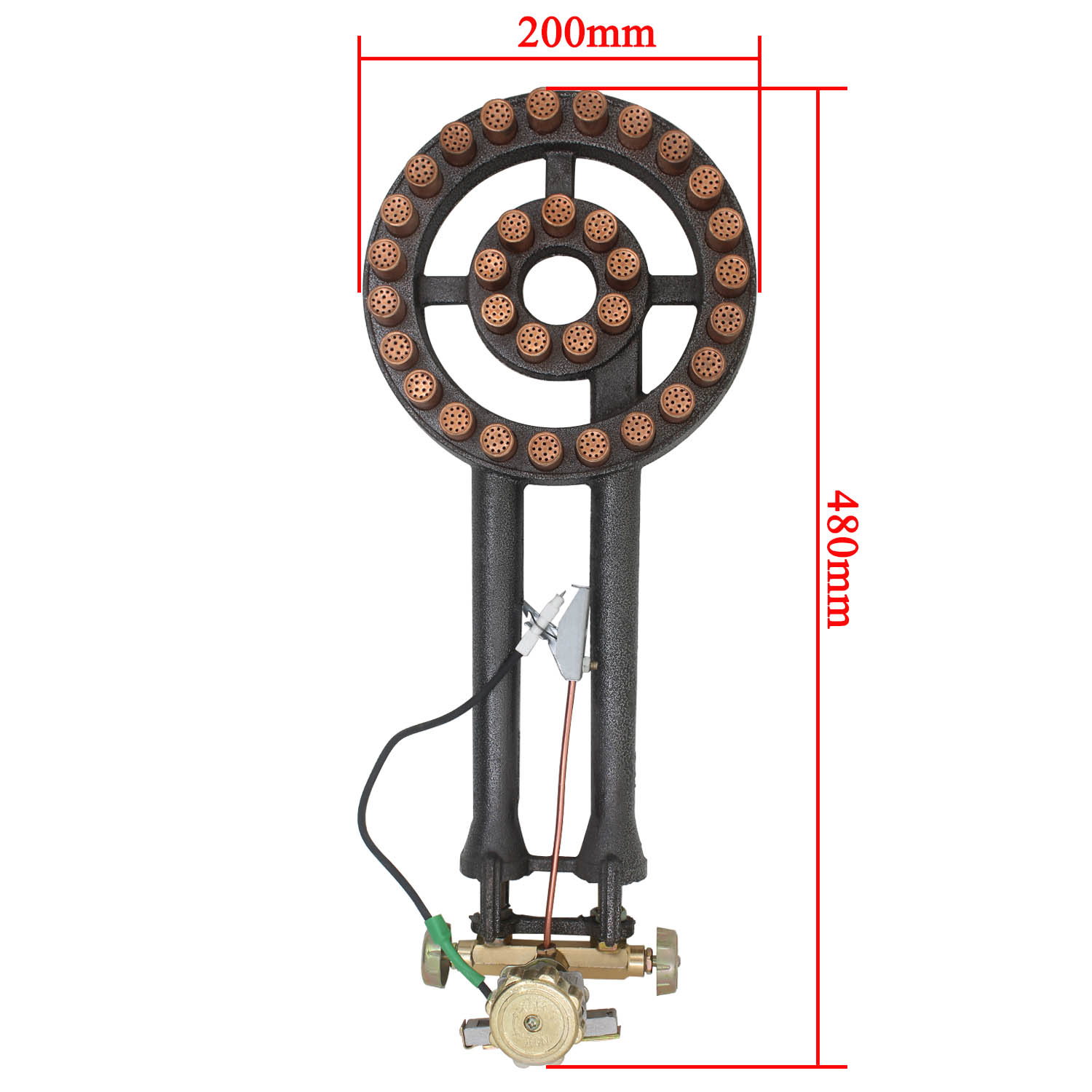 Eisen Brenner für Herde natürliche Gas verflüssigtes backofen Herde küche propan tragbare Gas Jet brenner Herde 32 See Gießen