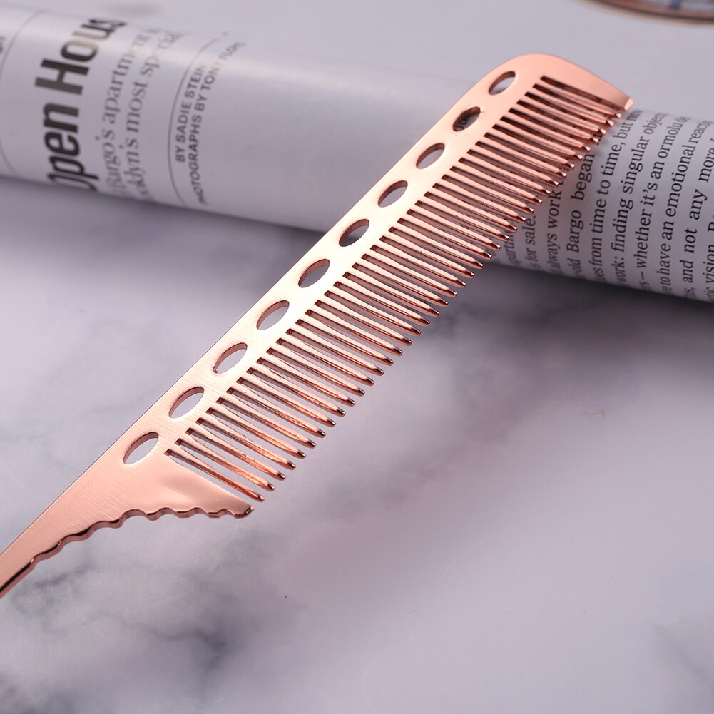 Anti-static Comb Heat-resistant Hairdressing Hair Styling Brush Aluminum Durable Haircut Comb Salon Tools