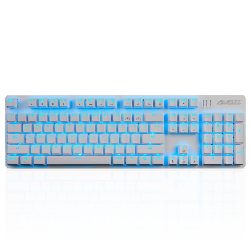 Ajazz ROBOCOP verdrahtete mechanische tastatur Spielen tastatur hintergrundbeleuchtung Anti-geisterbilder N-Schlüssel rollover Braun/Schwarz/verrotten /blau Schalter: Weiß-2 / Blau schalten