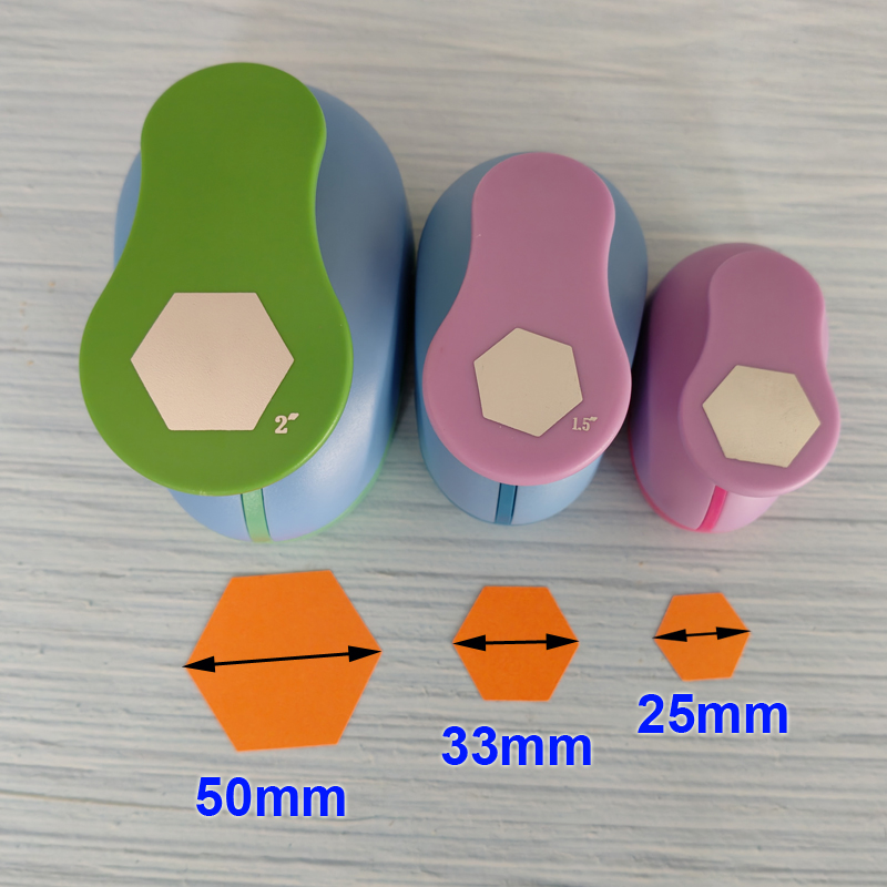 big hexagon shaped save power paper/eva craft punch Scrapbook Handmade punchers DIY hole punches graph puncher: 25mm33mm50mm
