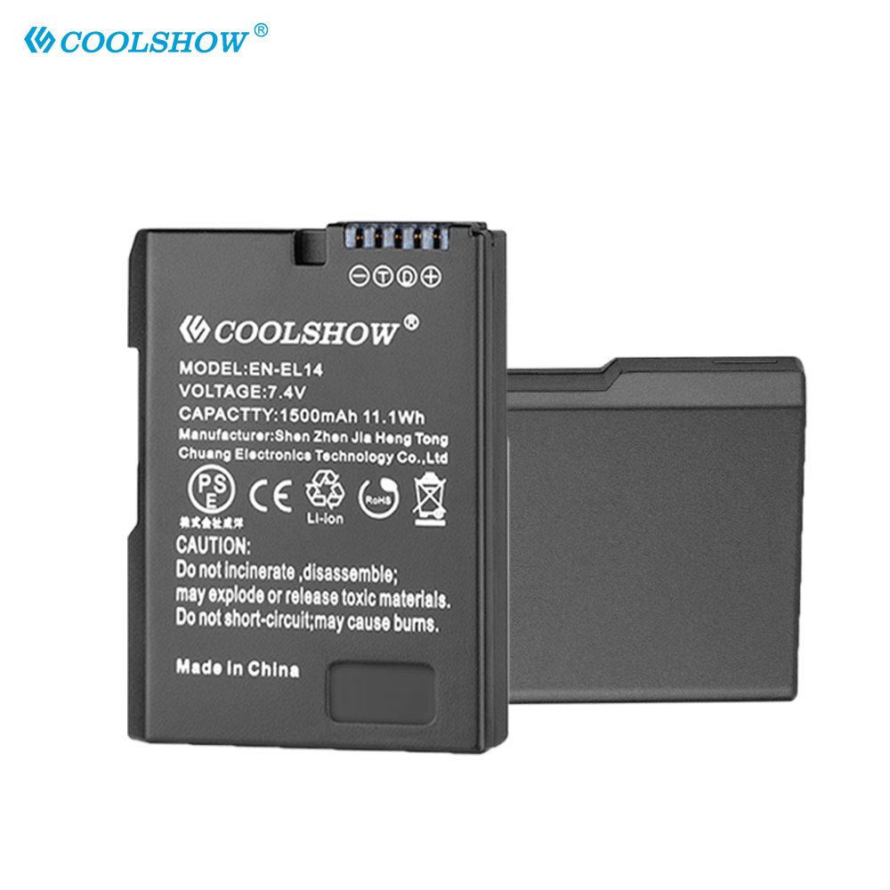 Enel 14 batteri 1500 mah til nikon  d3100 d3200 d3300 d3400 d3500 d5600 d5100 d5200 p7000 p7100 p7800 el14 batteri
