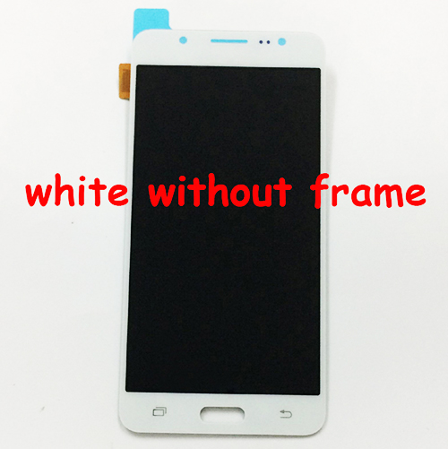 Pour Samsung Galaxy J5 écran LCD J510 SM J510F J510FN J510M J510Y/DS panneau LCD + cadre d'assemblage de numériseur d'écran tactile: white without frame