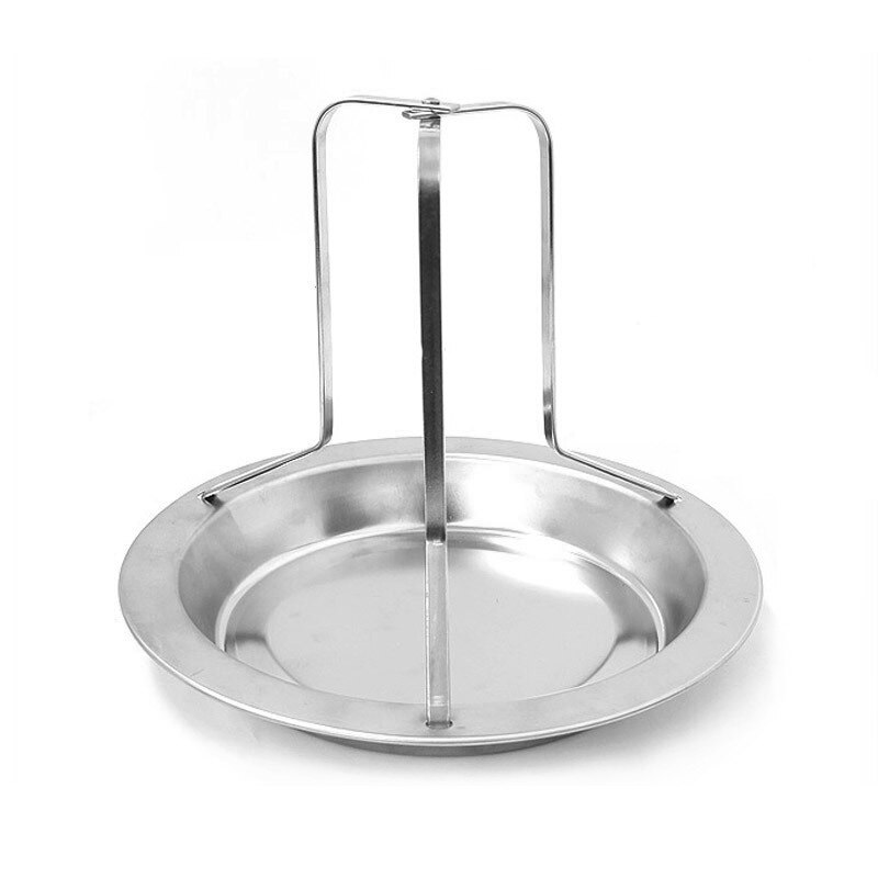 Rvs Kip Gebraden Rack, Non-stick BBQ Accessoires Tool Grillen Bakken Koken Pan Voor Outdoor Camping BBQ: WHITE