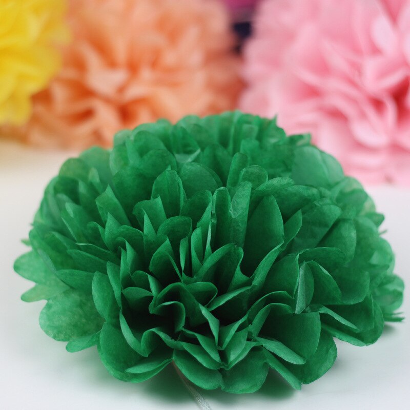 15cm farverige pompon silkepapir pom blomsterkugler til bryllup boligdekoration fødselsdagsfest indretning diy håndværk papir blomst: Jeg