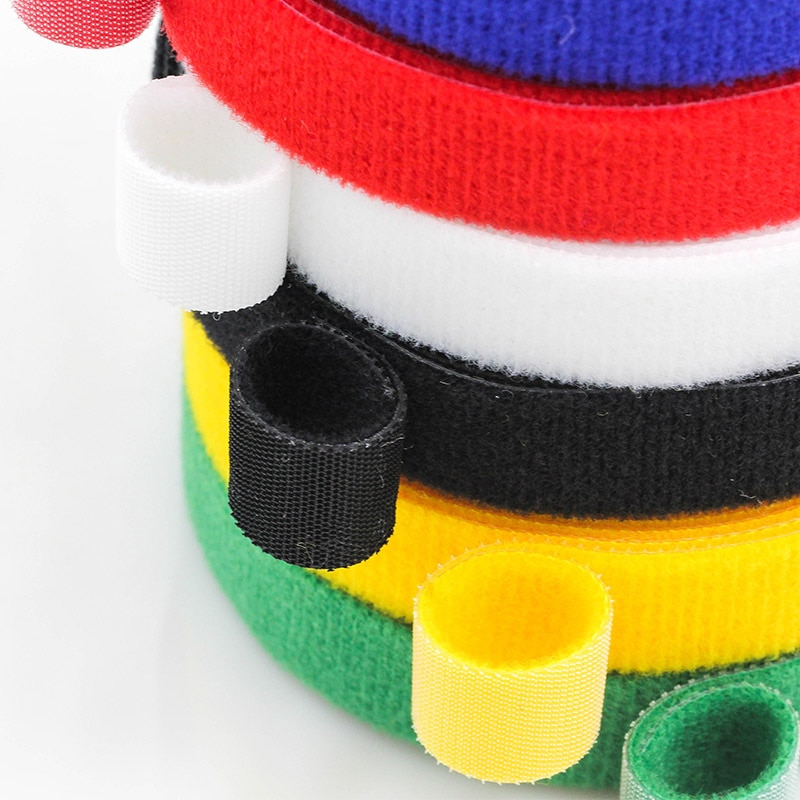 5Meter/Roll 10/15/20Mm Herbruikbare Zelfklevende Sluiting Tape Sterke Haken En Lussen Kabelbinders gordijn Nylon Sluiting