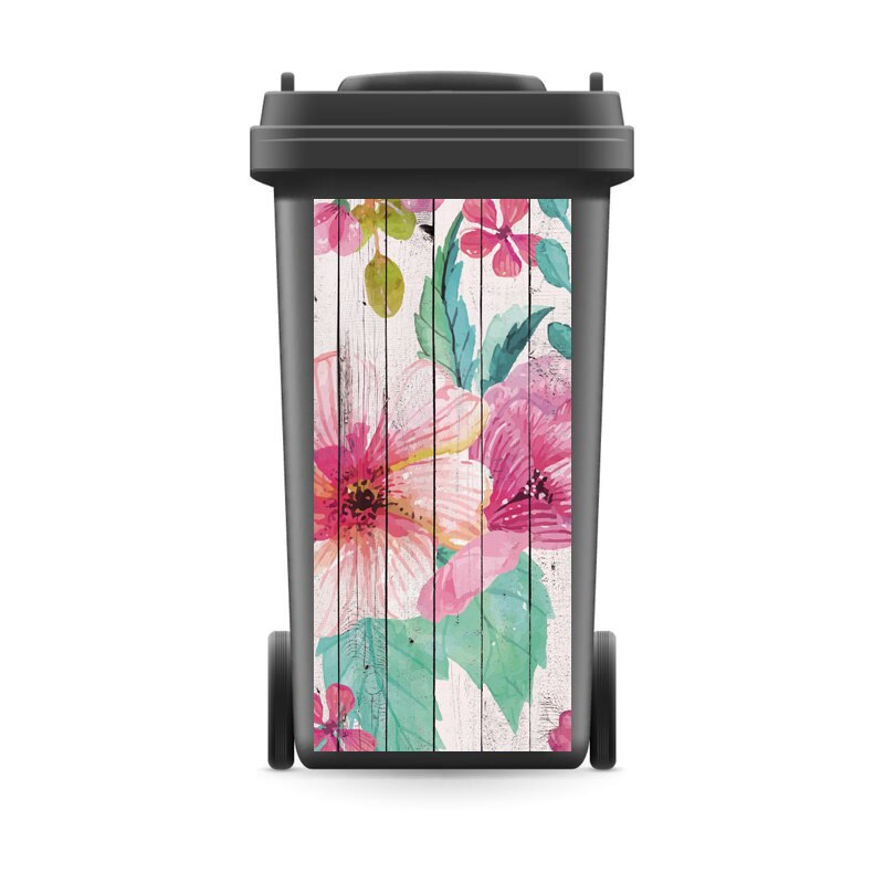 Popular DIY Rubbish Bin Sticker Vinyl Removable Waterproof Sticker Decals Ktichen Accessories Home Decoration Items: 2 / 37x82cm(For240liter)
