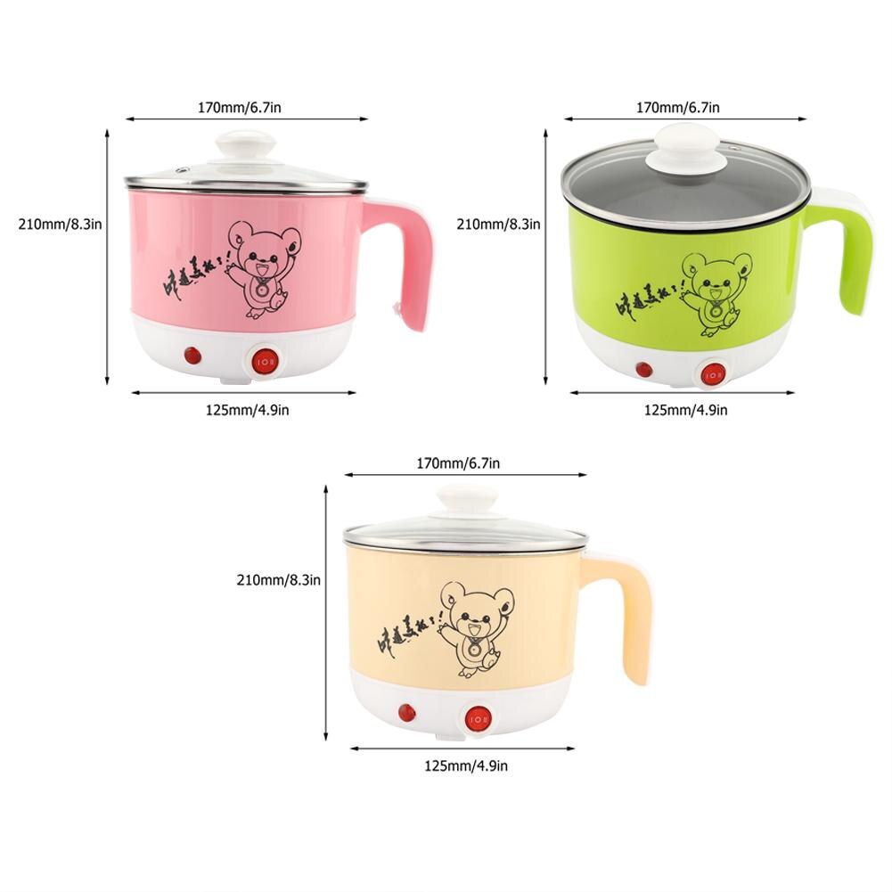 1.8L Mini Rvs Elektrische Kookpot Snelle Noedels Fornuis 110-220V Us Plug