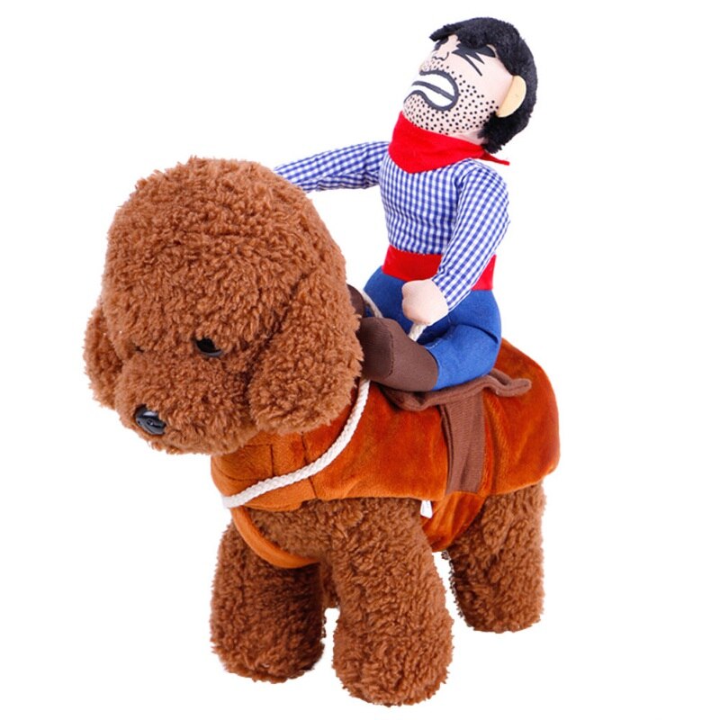 Costume de cavalier de Cowboy pour chien, vêtements de fête d&#39;halloween pour animaux de compagnie, tenue de nouvel an, Chihuahua, nouveauté
