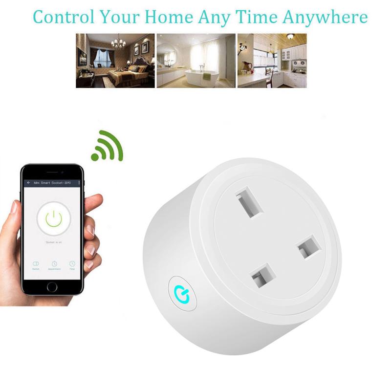 Tuya – prise connectée Smart Life, royaume-uni, connexion WIFI, télécommande avec fonction de chronométrage des statistiques de puissance, pour Alexa et Google Home
