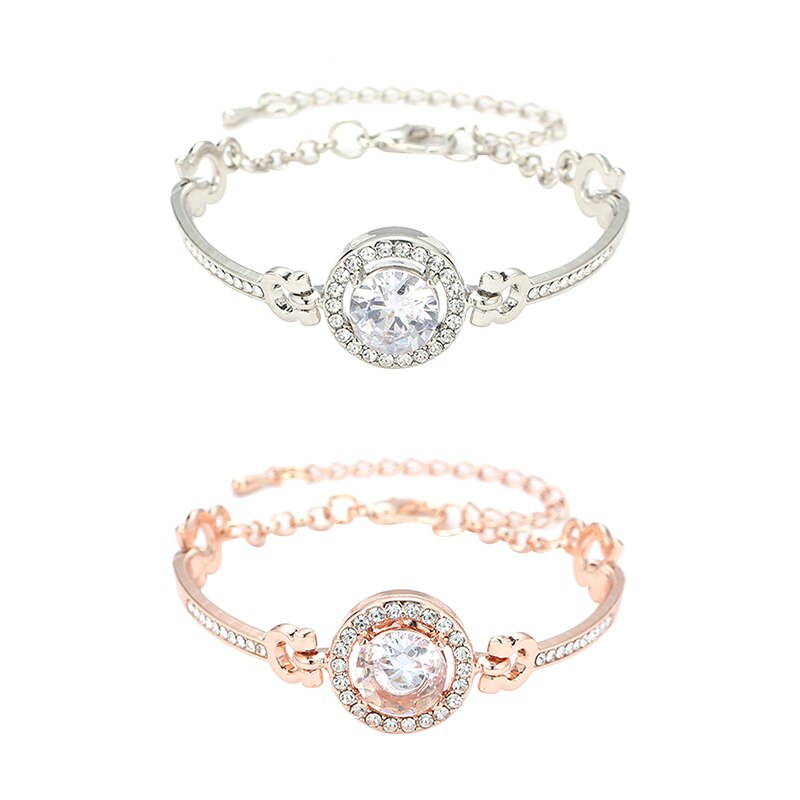 GlitteryCharm Bracelet Women Rhinestone Simple Bracelet Bangle Hand Chian Bracelet Jewelry Glittery