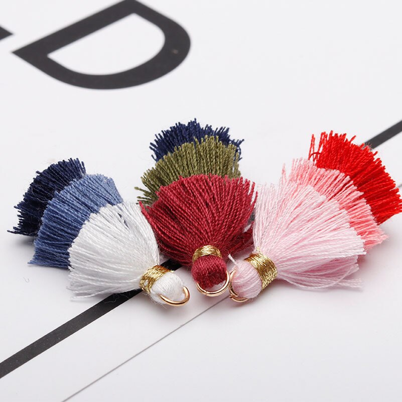 6pcs/lot 35mm three layers Overlapping tassels silk fringe sewing tassel decorative key tassels for curtain home decoration