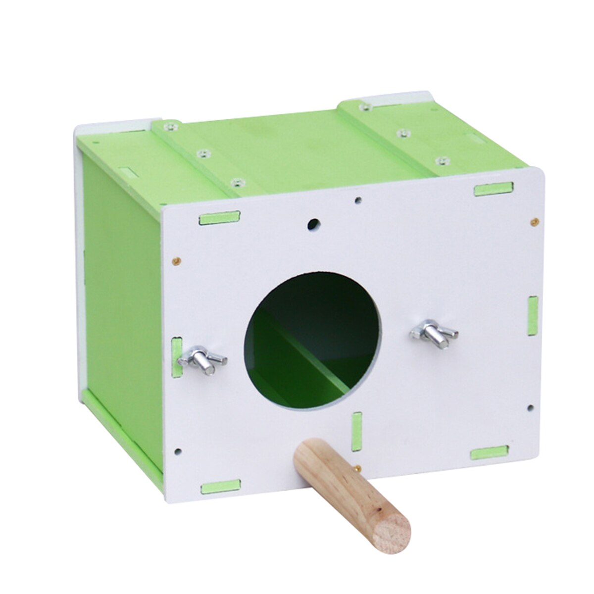 Wood Bird Nesting Box Budgie Parakeet Breeding Box Birdhouse With Perch For Parakeets Lovebirds Cockatiel Parrots Birds