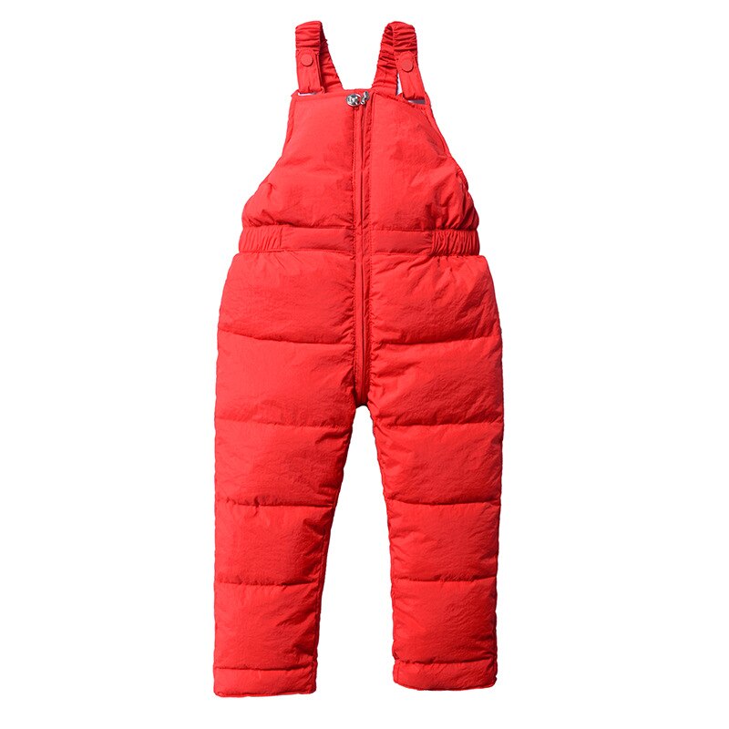 Herfst winter kinderoveralls meisjes jongens&baby's warme winddichte broeken dikker voor kinderen ruien: Rood / 2t