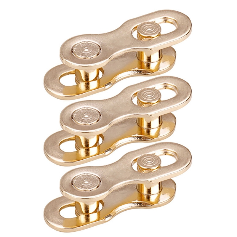 Eslabón rápido para cadena de bicicleta de montaña, conector rápido faltante para 8, 9, 10, 11 y 12S, 3 pares: YELLOW