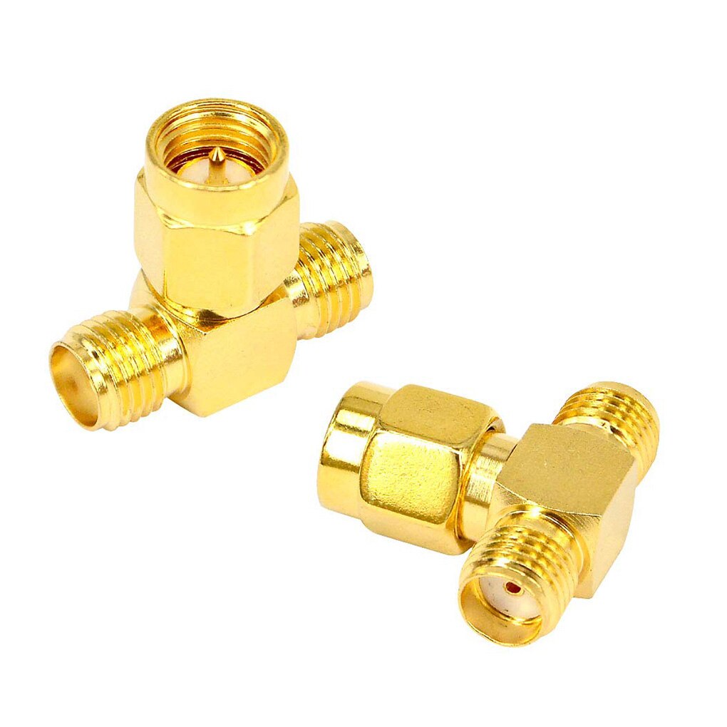 2/5PCS/Set RF Coax Adapter SMA Male to Dual SMA Female Connector Splitter Antenna Converter
