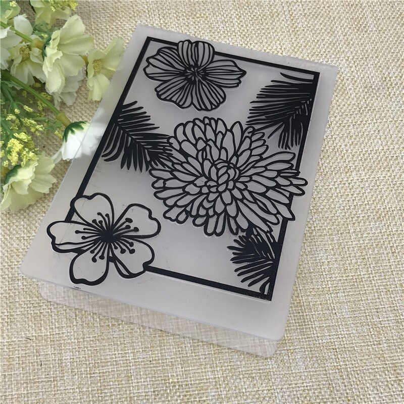 Spring flower DIY Plastic Embossing Folder For Scrapbook DIY Album Card Tool Plastic Template
