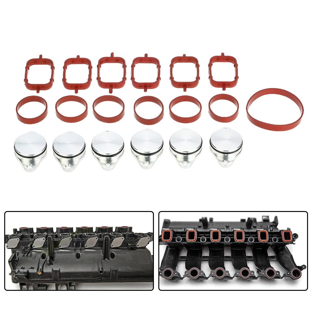 19 stk 33mm o-ringetone bil virvel klaff spett + manifold pakninger til bmw  e39 e46 e53 e60 e90-e93 1999 #11617790198( sølv): misligholde tittel