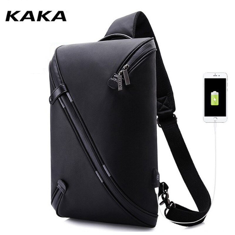 KAKA sacs nouvelle technologie poitrine Pack hommes 9.7 pouces tablette sac plusieurs couches imperméable Oxford sac de poitrine décontracté D121