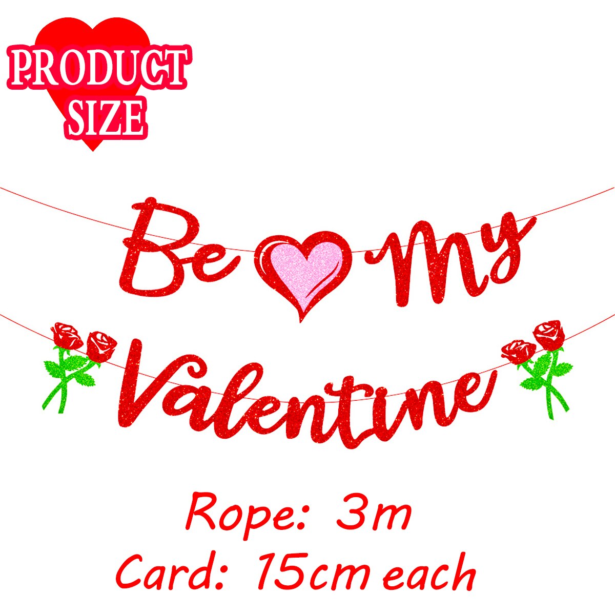 Valentijnsdag Decoraties Flash Banners Worden Mijn Valentine Glitter Hart Krans Foto Props Valentines Party Diy Decor Levert