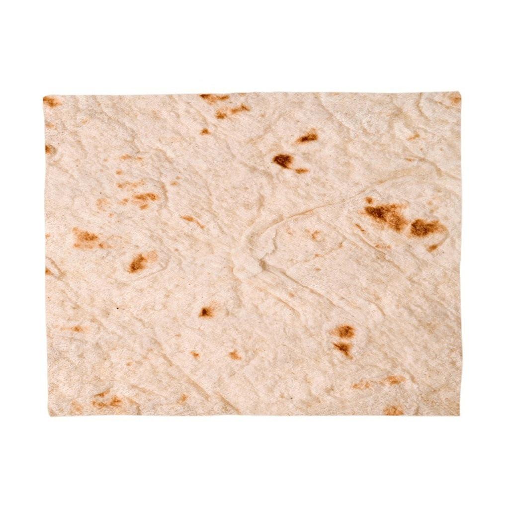 Burrito Tortilla Blanket Mexican Rolls Flannel Blanket Corn Rolls Pancake Blanket: 5(120ride150cm)