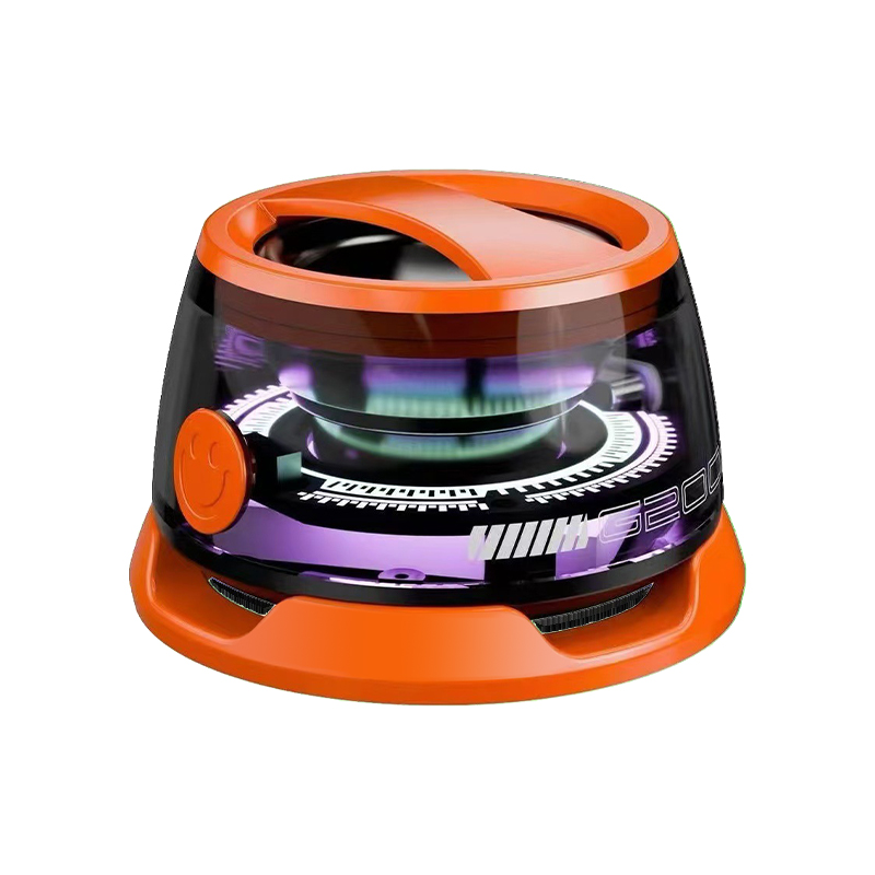 Utendørs magnetisk bluetooth-høyttaler mini trådløs bærbar reisestereohøyttaler med rgb-lys til telefon, nettbrett, bærbar pc: Svart