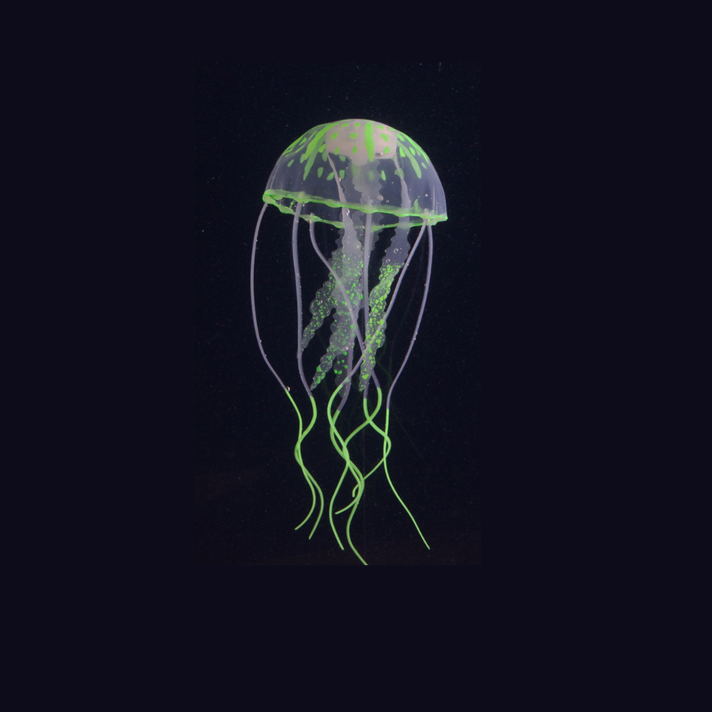 Méduse fluorescente artificielle, 1 pièce, décoration d'aquarium en Silicone, Simulation de paysage, aquarium rouge, aménagement paysager