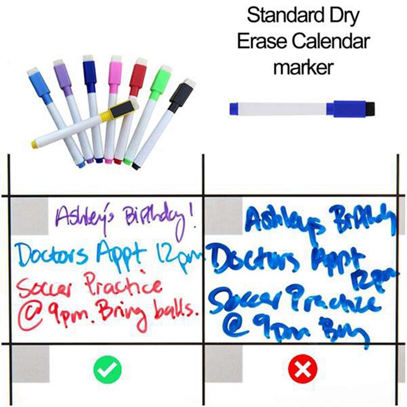 A3 Magnetic Monthly Weekly Planner Calendar Table Dry Erase Fridge Sticker Message Board
