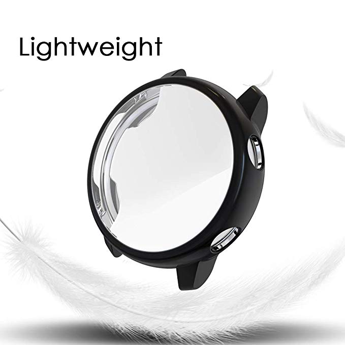 Pulseira de silicone para samsung galaxy watch active 2, com faixa e capa de 44mm e 40mm, 2 unidades galaxy watch active2 cobertura completa