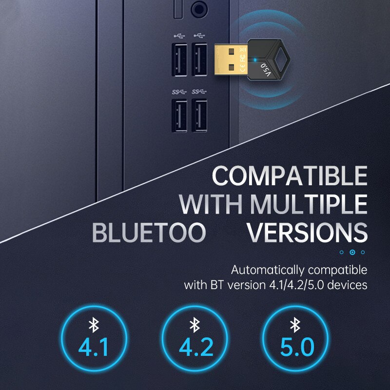 USB Bluetooth Adapter 5.0 Bluetooth Dongle USB Bluetooth 4.0 Adapter USB Receiver Transmitter wireless adapter for PC computer