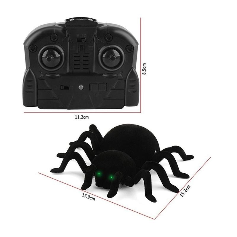 Remote Control Simulation Spider Scary Trick Toy RC Wall Climbing Spider Halloween Remote Control Spider Animal Prank Toy