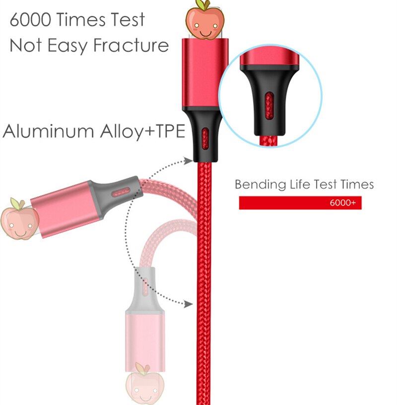 3 in datakabel voor android iphone type-c mobiele telefoon multifunctionele usb-kabel 1 drie slepende datakabels