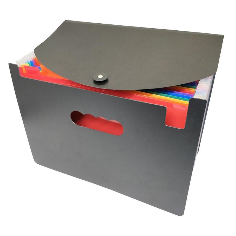 24 Pocket Classified Expanding File Folder A4 Paper Organizer File Document Holder with Cover Business File Office Supplies