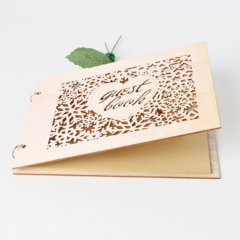 DIY Wedding Guest Book Planner Wedding Wooden Organizer Perfect Crafts For Wedding Party Supplies Signature Book Sign