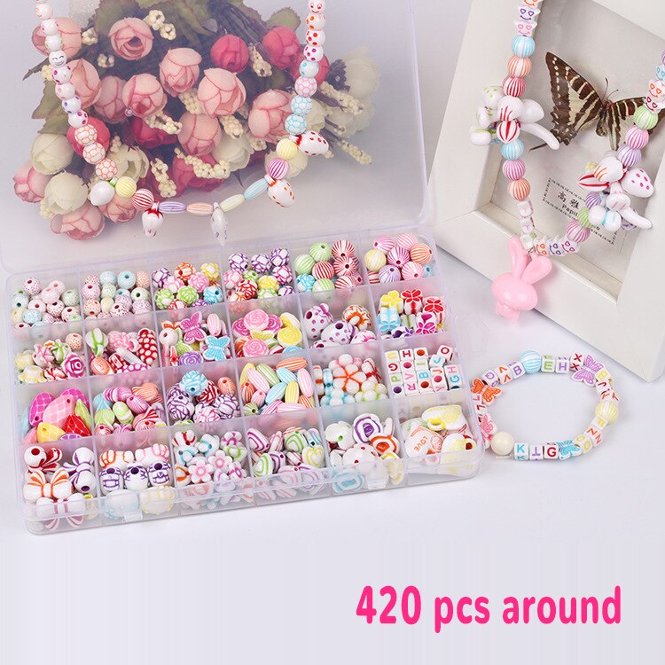 13 arten DIY Handgemachte Perlen Spielzeug mit Zubehör einstellen Mädchen Weben Armbinde Schmuck, Der Spielzeug Pädagogisches Spielzeug für freundlicher: C