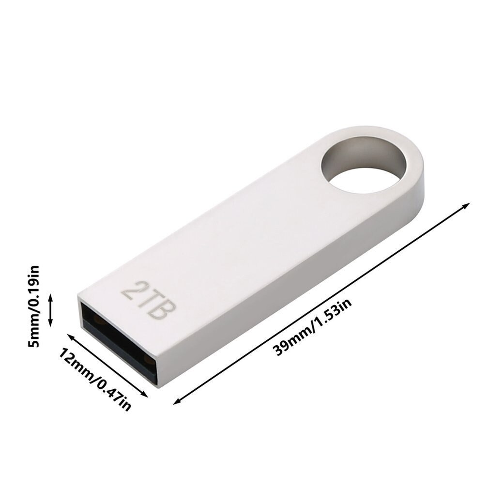 Metalen Usb Flash Drive Pendrive 2Tb 1Tb Pendrive 2Tb 1Tb Memory Stick Memoria U-Disk cle Usb Draagbare Sleutelhanger