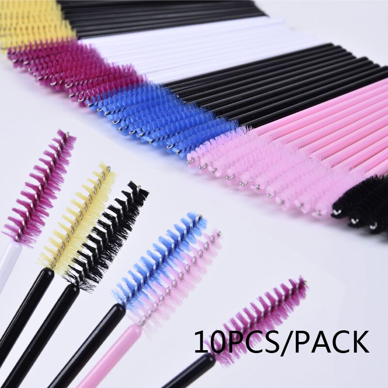 1Pack 10 Pcs Applicator Spoolers Makeup Brush Tool Cosmetische Wimper Extension Wegwerp Mascara Wand