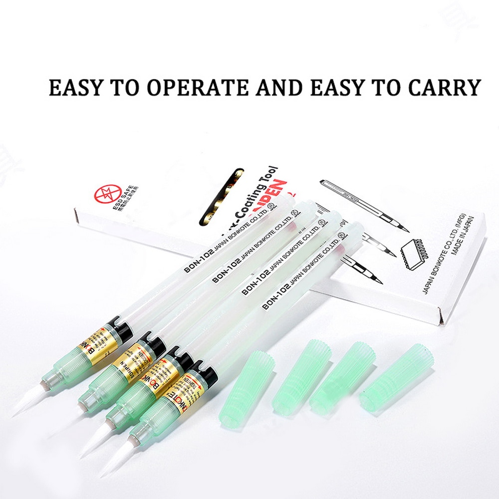 1Pcs 102 Paste Solder Paste Brush Tip / Flat Pen Welding Recyclable weld aid tip rosin tip