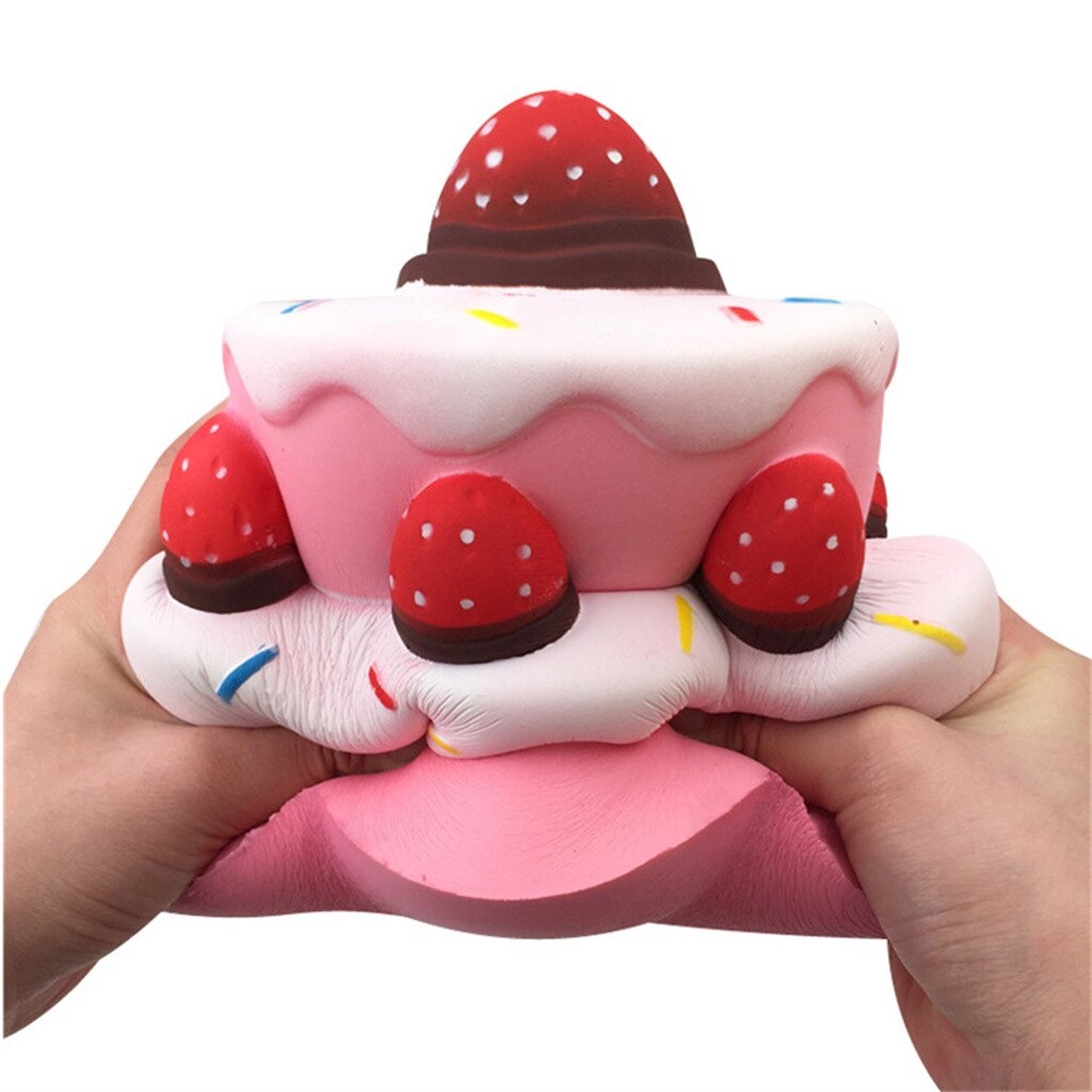 Kawaii Super Erdbeere Kuchen langsam steigend Creme duftend betonen Linderung Dekompression quetschen Spielzeuge детские игрушки
