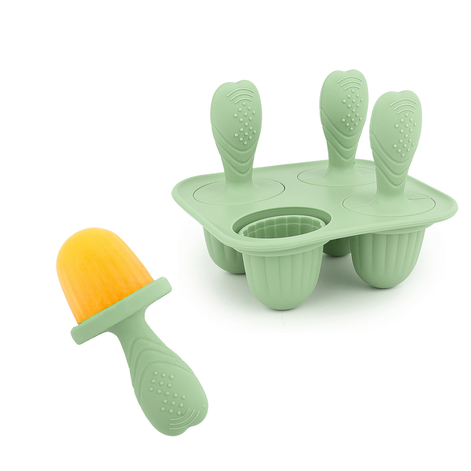 Silicone Ice Cream and Breast Milk Popsicle Mold DIY Homemade Ice Cream Mold Kitchen Small Tool: Pink