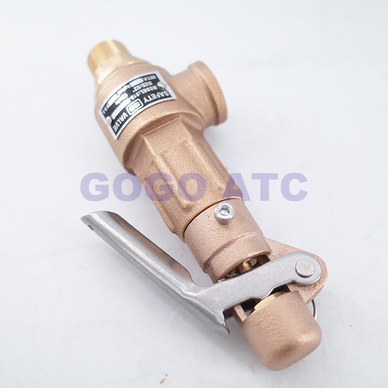 S10 S10L bronze safety valve steam adjustable pressure full copper 1/2 thread DN15 10/20/30bar pressure relief valve with handle