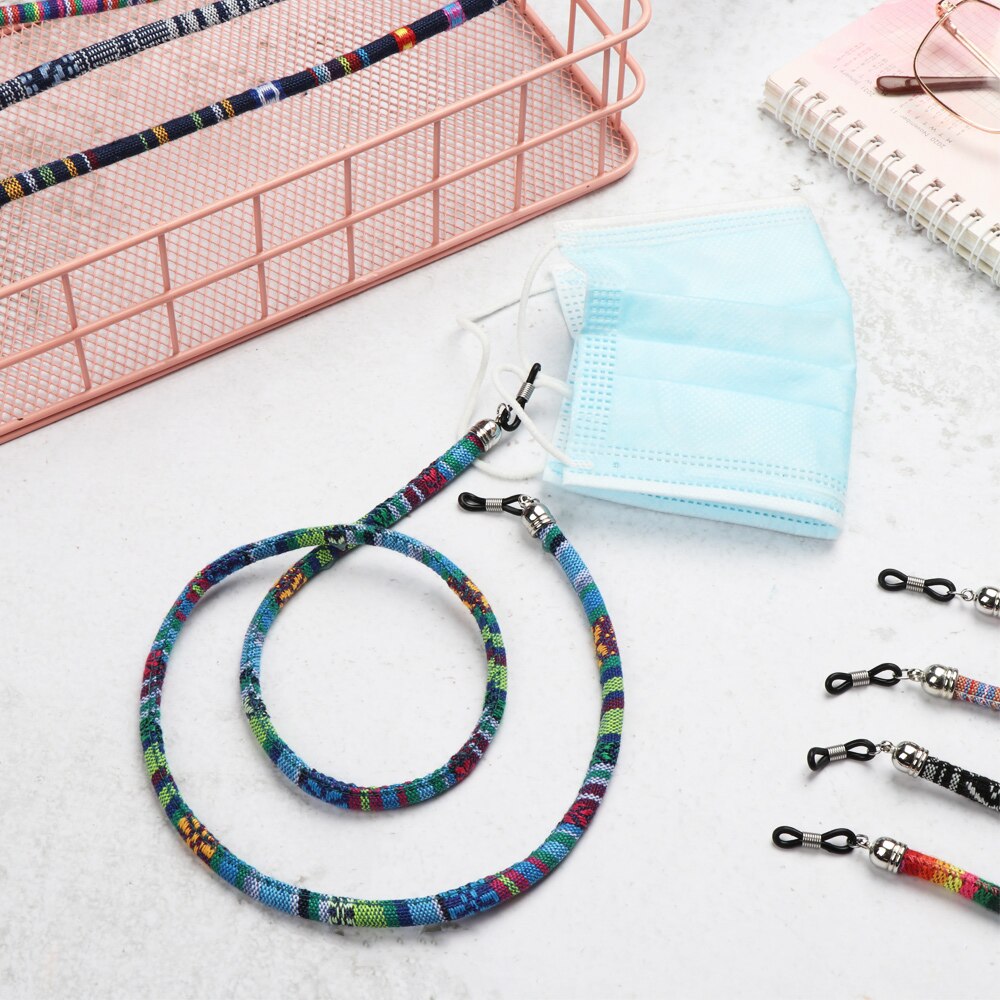 Grob Baumwolle Seil Bohemain stil Gläser Kette Ethnische Bunte Lesebrille Schnur Halter Maske Anti-verloren Seil Wandern Werkzeug