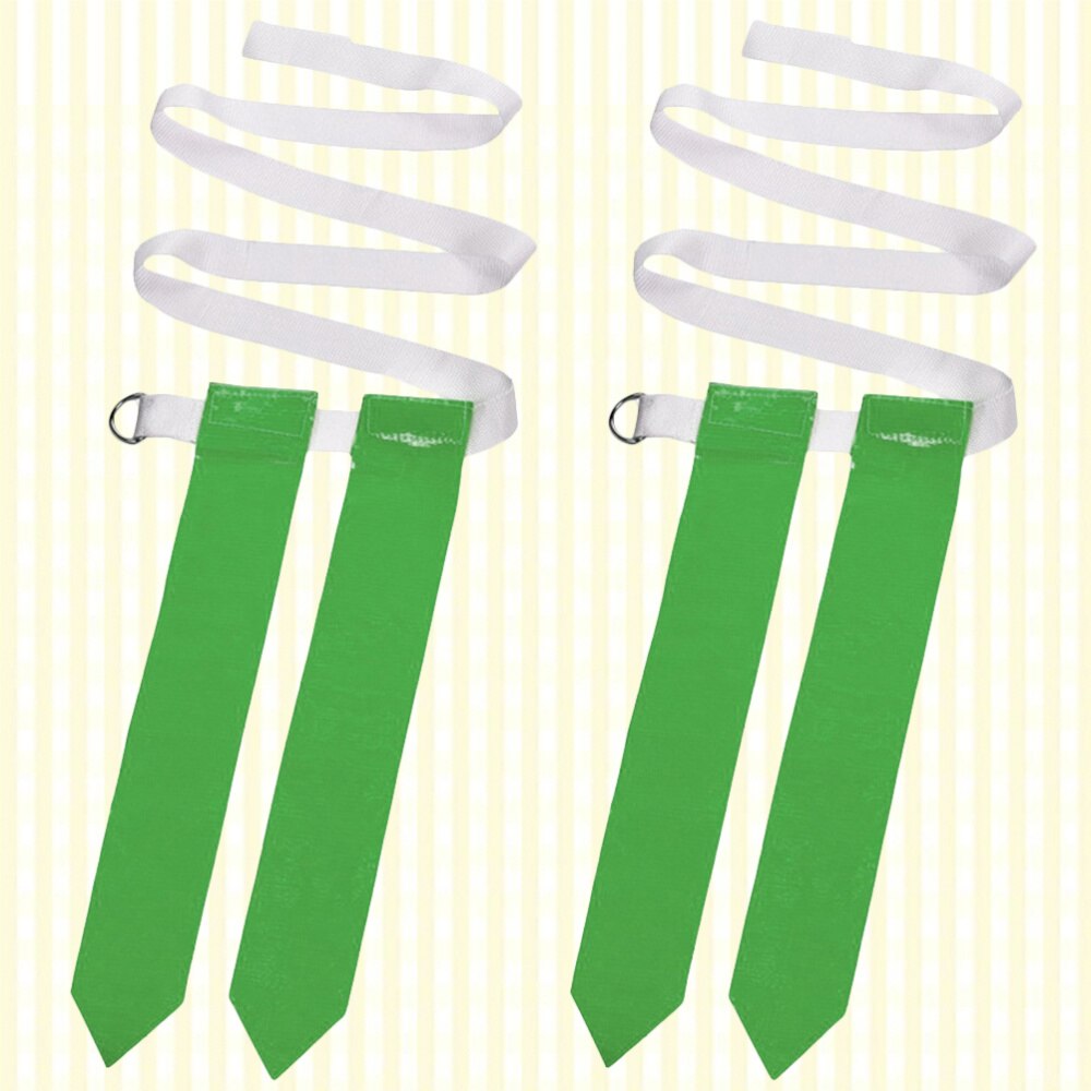 2pcs Adults American Football Waist Belt Flag Rugby Game Streamer Accessories for Touch Games Practices Training (White Waist Be: Green