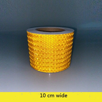 Reflective safety warning tape reflective film traffic film warning luminous tape reflective striking: Yellow