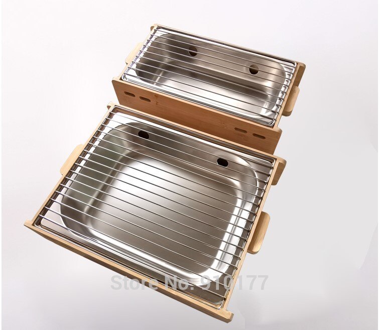 Portable bamboo box charcoal bbq grills commercial barbecue kebab stove heating oven household commercial table BBQ 036-6/036-7