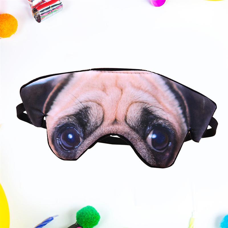 3D Hund aufbringen Auge Maske Lustige Schatten Nickerchen Abdeckung Augenbinde Schlaf Maske Augenklappe Schlaf Brille (Mops)