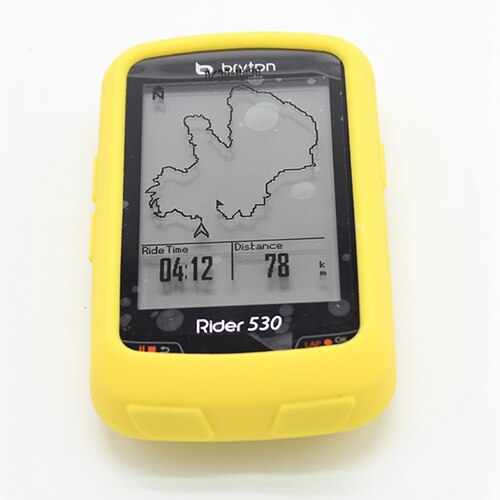 Funda protectora de goma de silicona para bicicleta, a prueba de golpes, para Bryton 530, Accesorios para ordenador GPS,: yellow