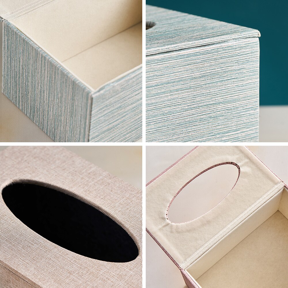 Scandinavische waterdichte tissueboxen kameraccessoires woonkamer salontafel servet papier leer textuur tissuebox